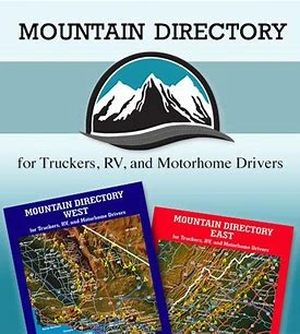 US Mountain Directory book cover showing detailed maps and routes for navigating mountain roads across the United States