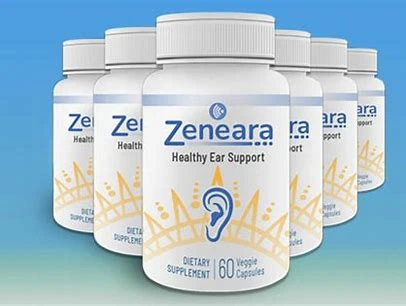 Zeneara supplement bottle designed to support ear health and improve hearing with natural ingredients